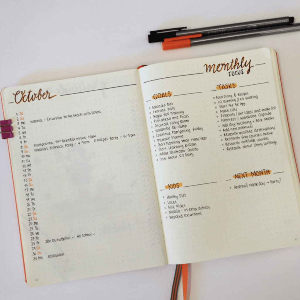 Monthly Logs Bullet Journal