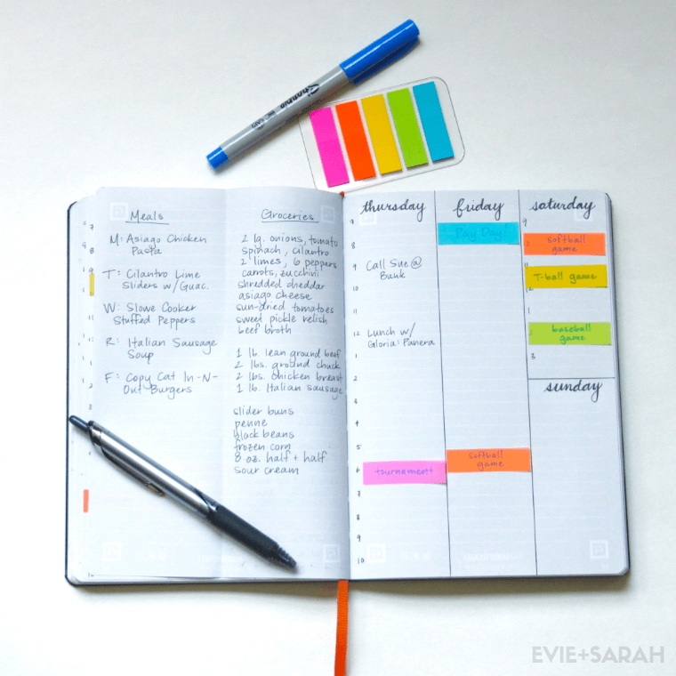 bullet-journal-busy-mom-schedule-spread-2