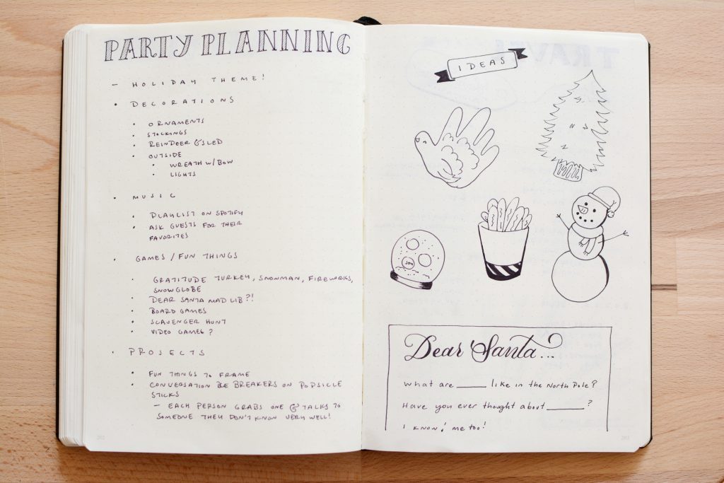 Bullet Journal Holiday Planning