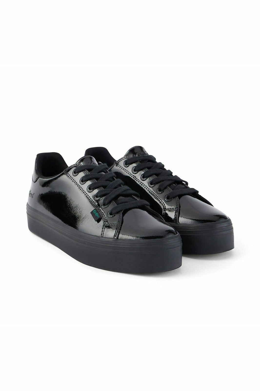 Opera Malaise contrast Kickers Tovni Stack Black Patent at Meeks Shoes