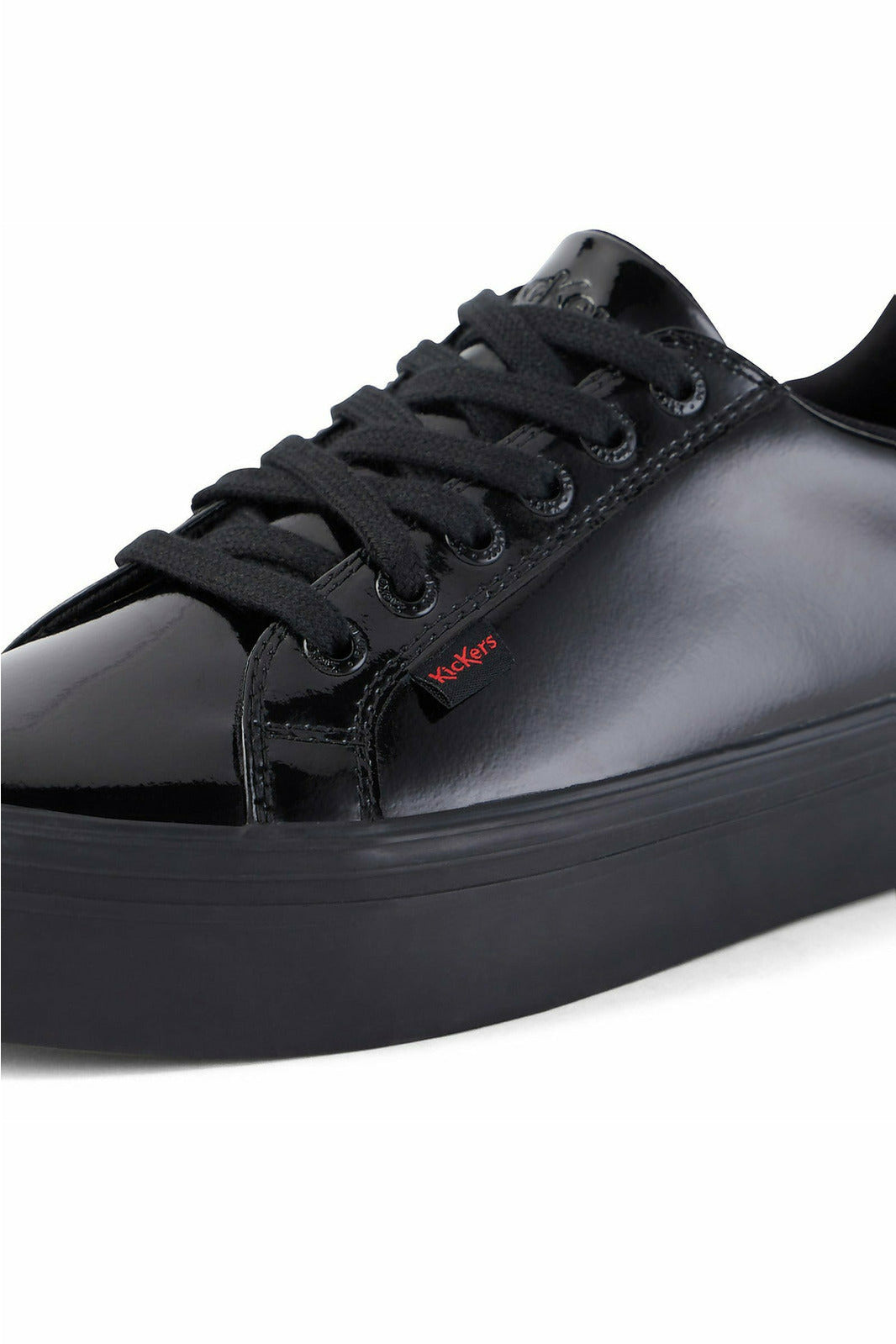 Kickers Tovni Stack Black Patent at Meeks Shoes