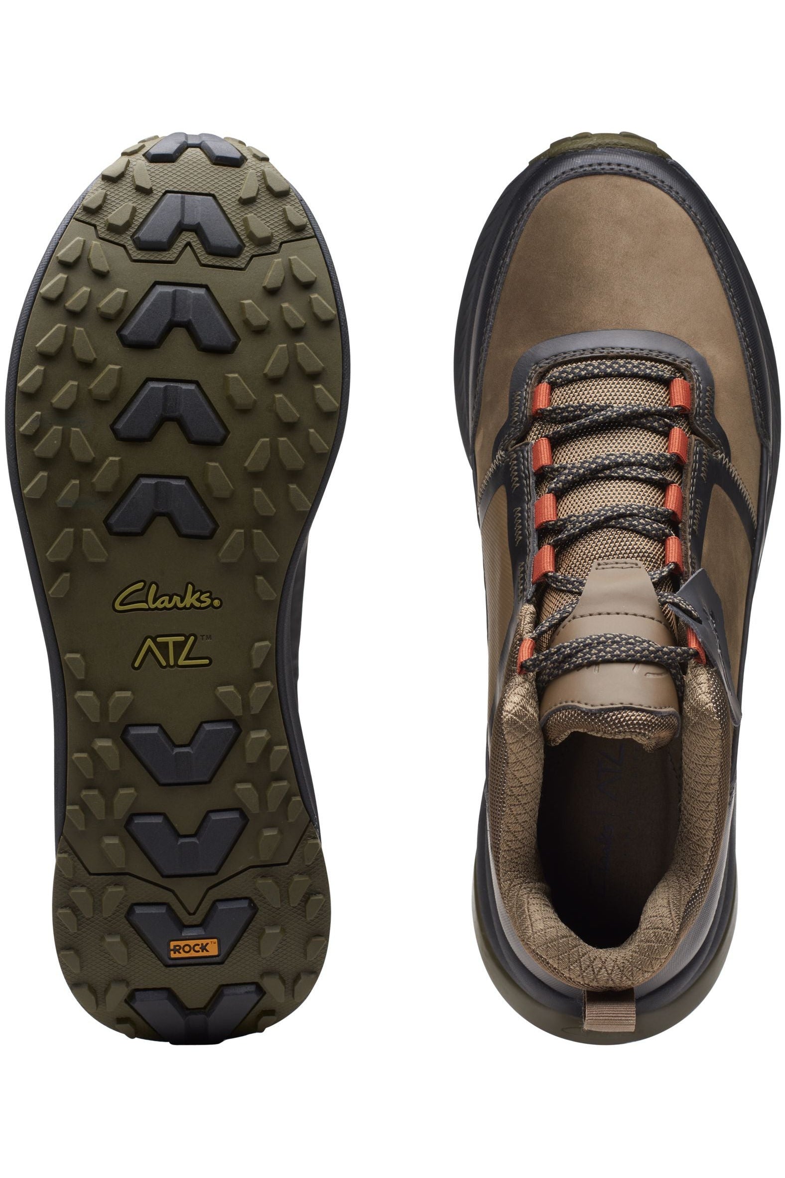 repetición Centelleo malta Clarks Mens ATL Trail Up waterproof dark olive - Meeks Shoes
