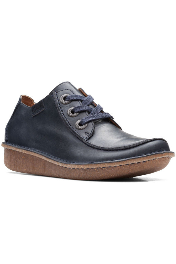 lol Musling sikkerhed Clarks Womens Funny Dream Navy Leather - Meeks Shoes