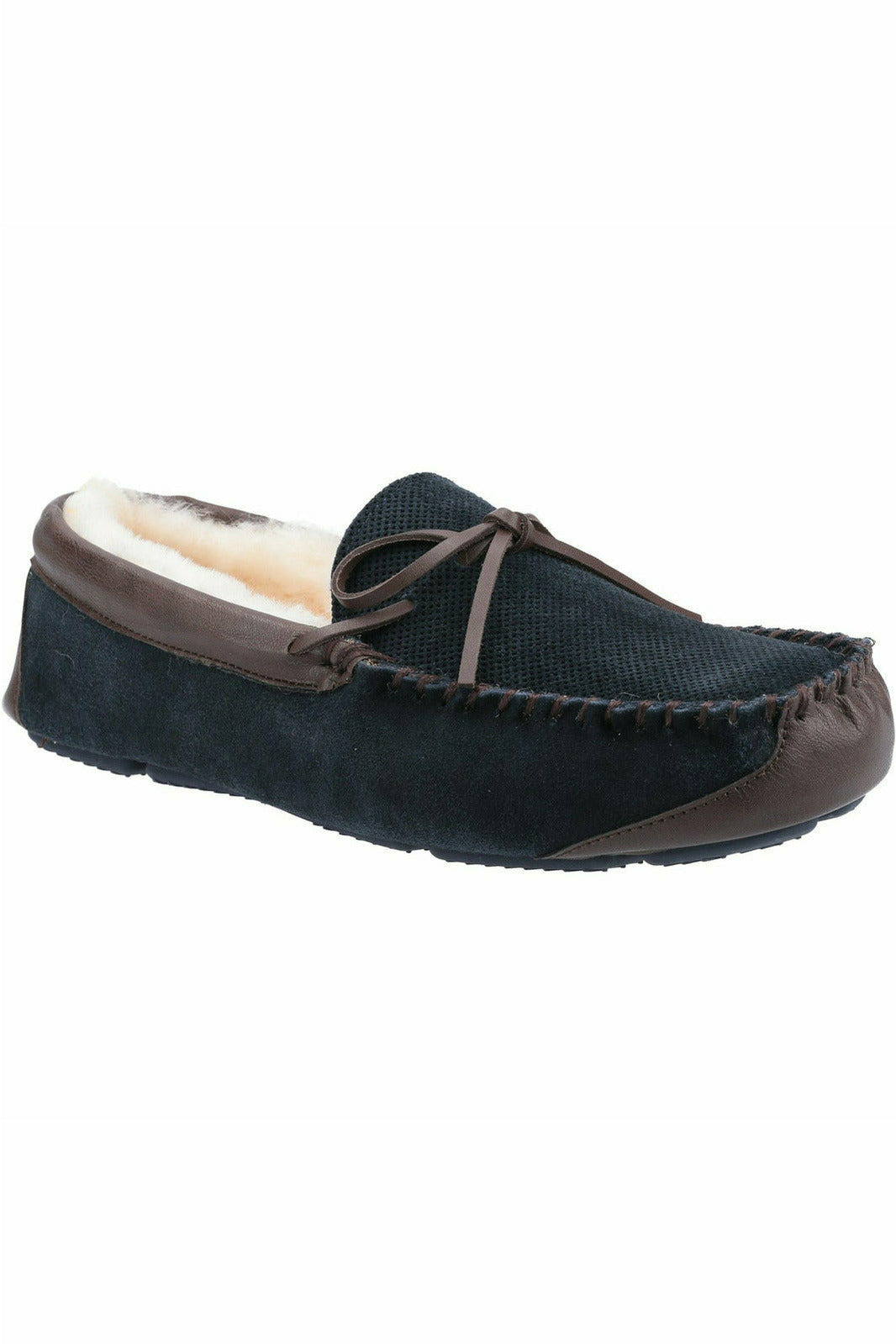 mens moccasin slippers size 6