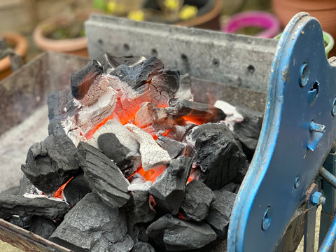 Charcoal on a Cyprus BBQ