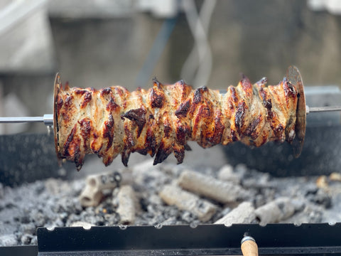 Gyros Kebab Cooked on a Cyprus BBQ