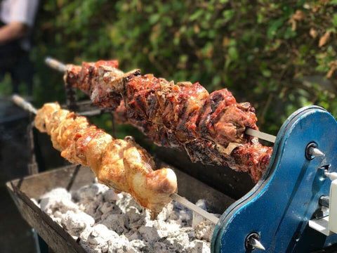 Souvla on a Traditional Cypriot Rotisserie BBQ