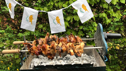 Cyprus BBQ Flag Bunting with Souvla