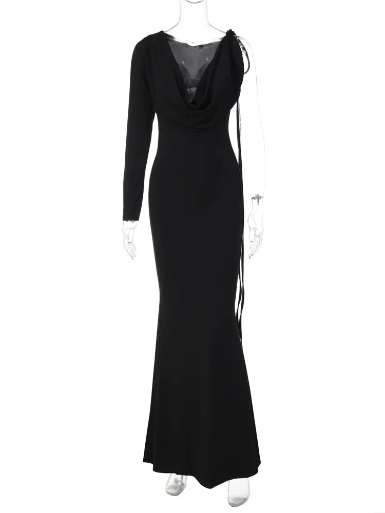 One Shoulder Maxi Dress - Bodycon Party Birthday Evening Summer - Image 8