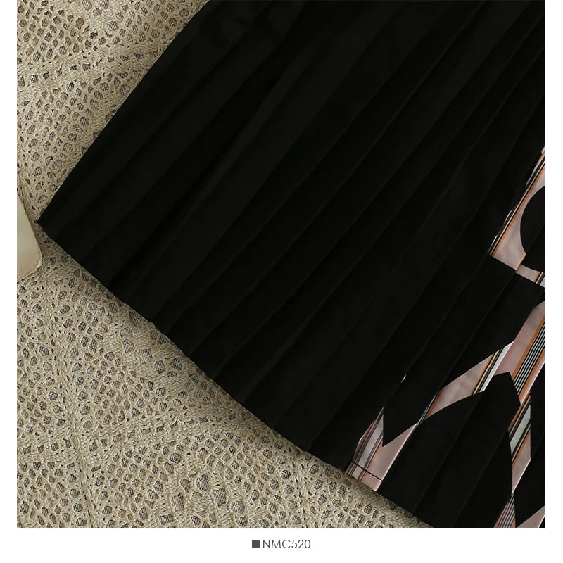 Knitted Patchwork O-neck Dress with Belt for Women - Autumn Fashion - Image 5