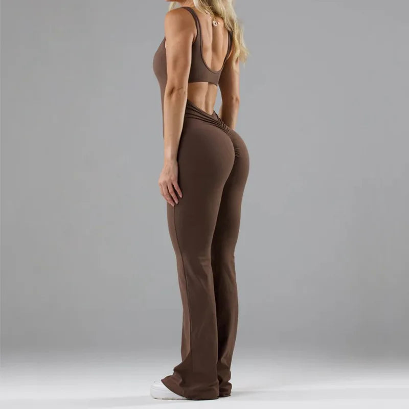 Women's Yoga Suit Fitness Jumpsuit Push Up Rompers Gym Clothes - Image 6
