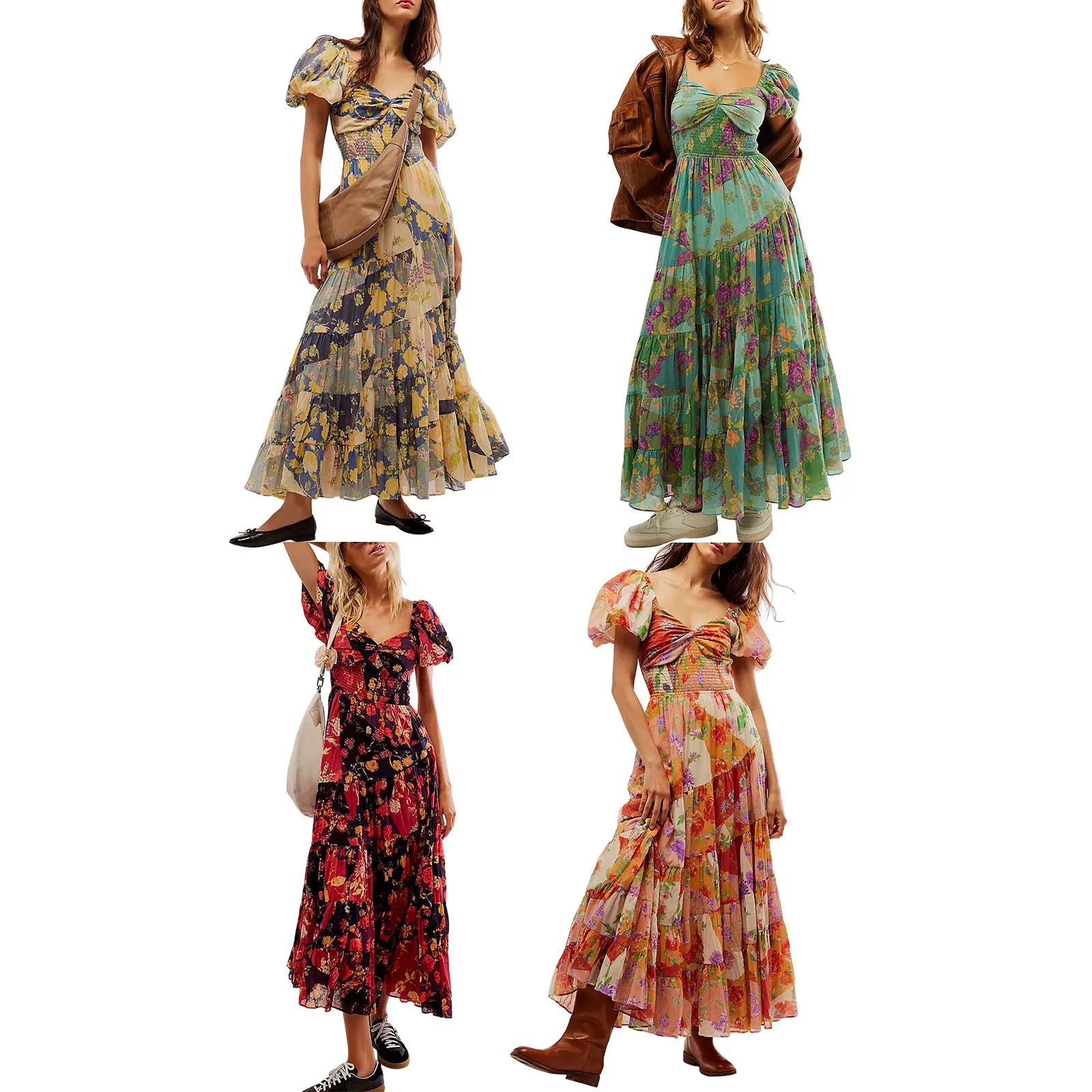 Women's Floral Print Open Back Sundress for Summer Parties - Image 8