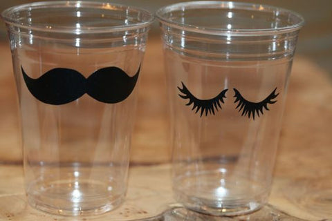 Gender Reveal Party theme lashes or staches