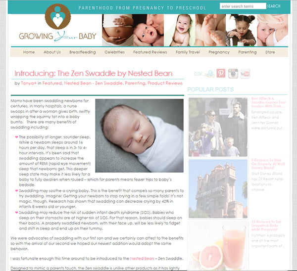 Growing Your Baby Zen Swaddle Review