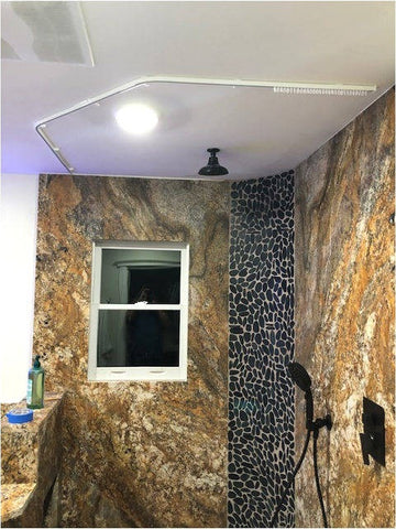 Neo angle ceiling shower curtain track