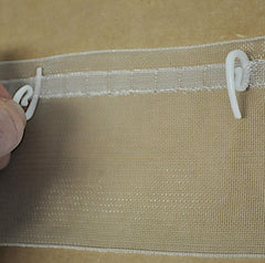 inserting plastic wave fold hook