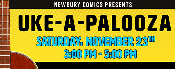 Uke-A-Palooza Peabody, MA location Saturday November 23rd @ 3-5PM - Come listen and play & sing your favorite songs for your change to win some wicked good prizes! Covers and originals welcome! Bring your own ukulele or use one of ours! Winners will be chosen by attendee votes - uke won't want to miss this!