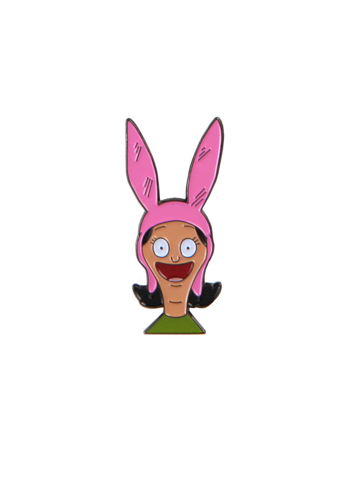 BOB&#39;S BURGERS-Louise Belcher Face Enamel Pin | Newbury Comics