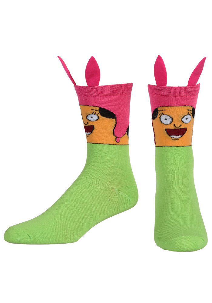 BOB&#39;S BURGERS-Louise Belcher Face Socks – Newbury Comics