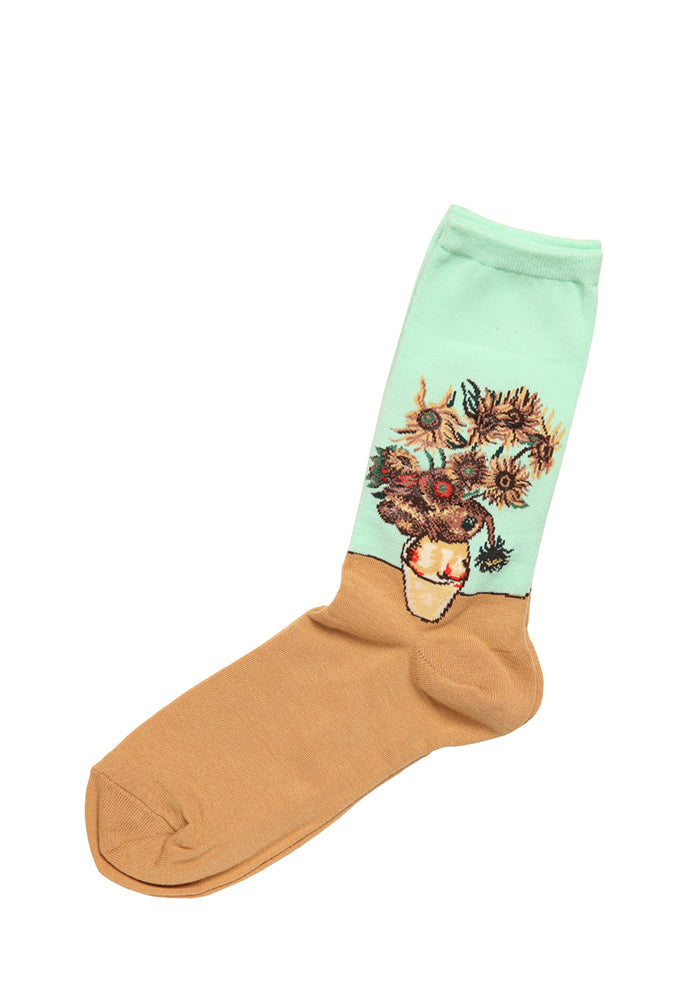HOT SOX-Van Gogh Sunflowers Socks 