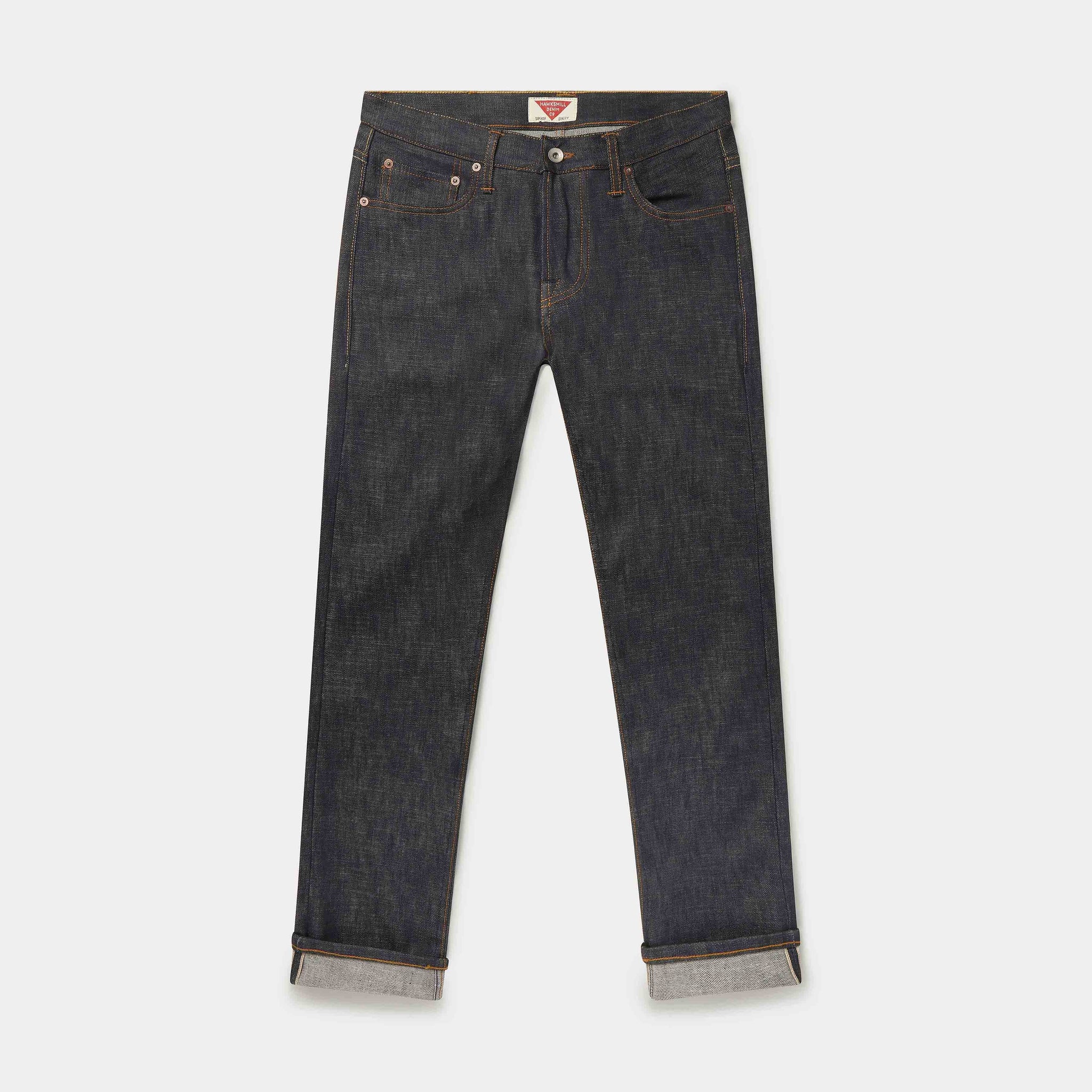 slim tapered selvedge jeans