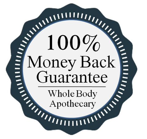 Whole Body Apothecary Authentic Organic Soap is backed by a 100% money back gurantee