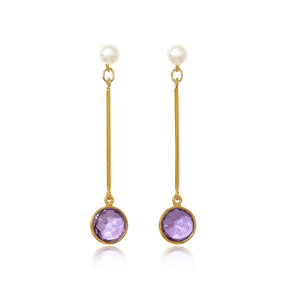 Amethyst and Pearl Earrings | Desiderate Jewellery – Desiderate PTY LTD