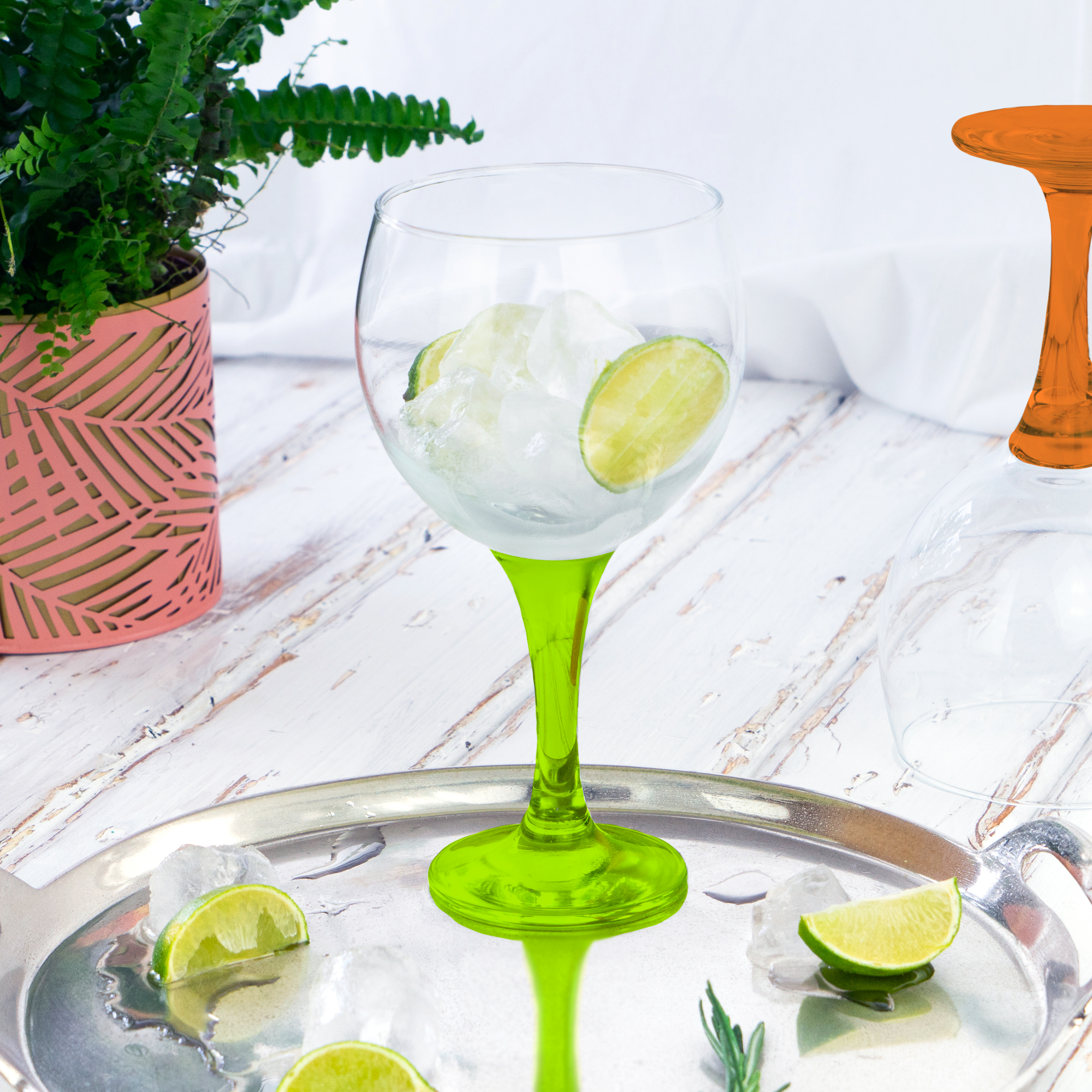 LAV Misket Coloured Gin and Tonic Spanish Balloon Copa Goblet Glasses