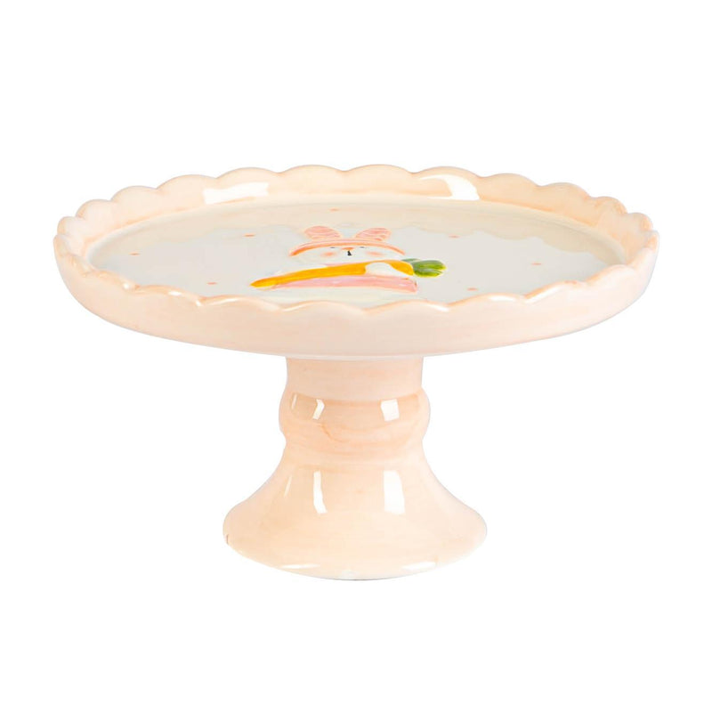 18cm Easter Bunny Dolomite Cake Stand - By Nicola Spring