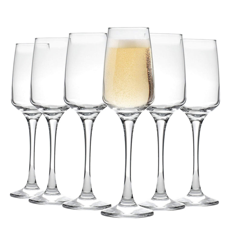 Tallo Champagne Flutes - 230ml - Pack of 6 - By Argon Tableware