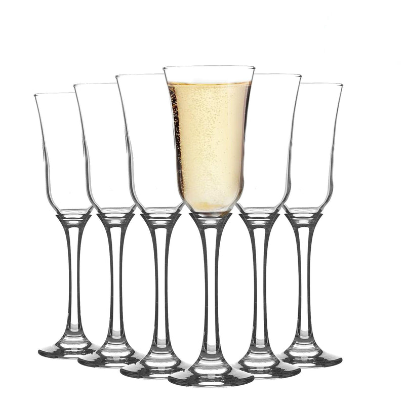 Tromba Champagne Flutes - 225ml - Pack of 6 - By Argon Tableware