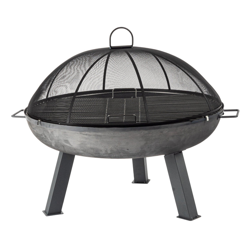 Harbour Housewares 3pc Round Firepit, Grill and Dome Set (2) 