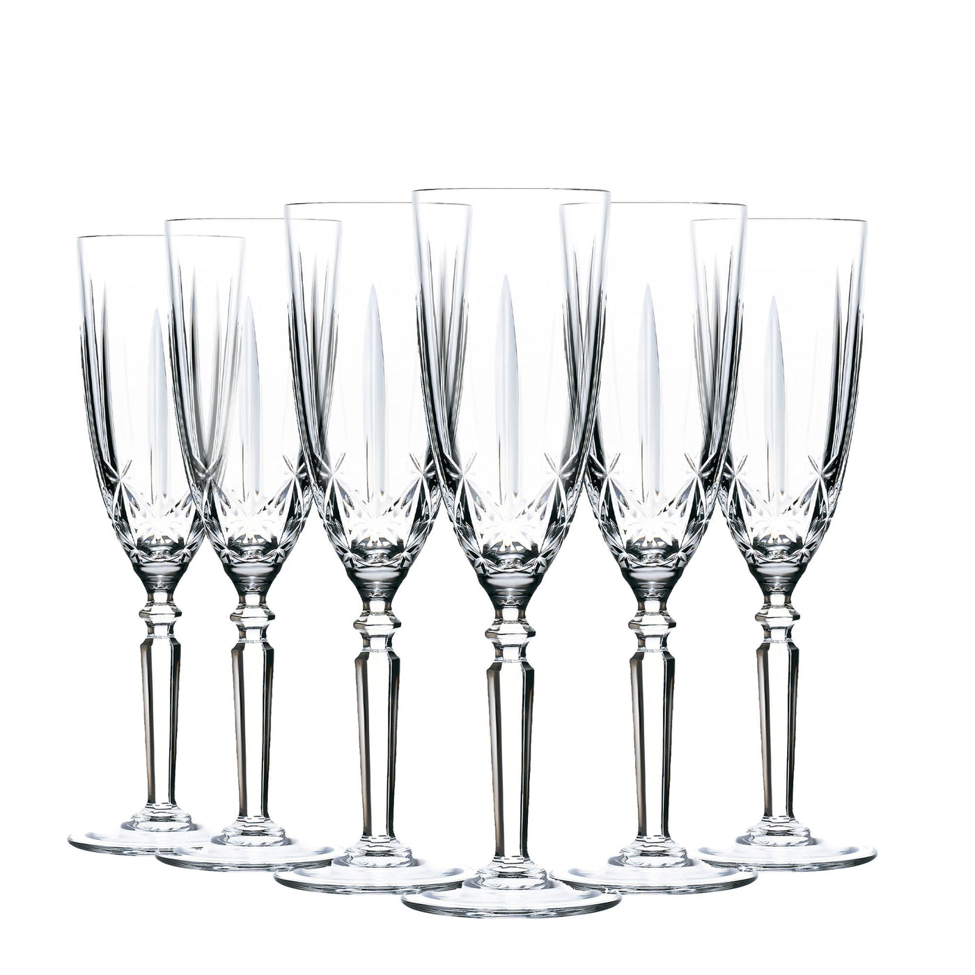 cut glass crystal champagne flutes