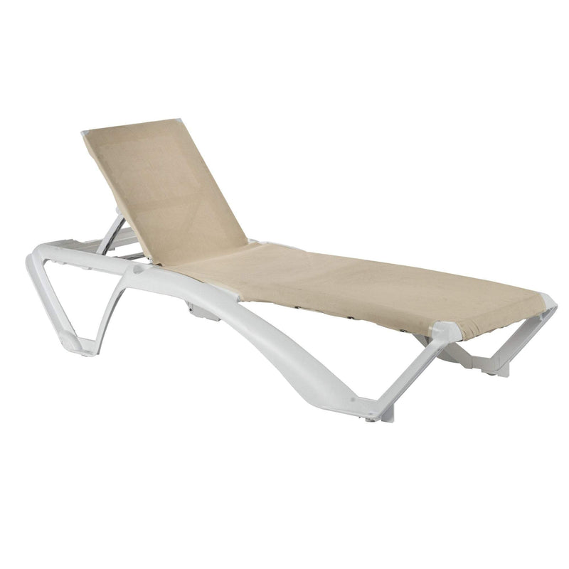 Marina 4 Position Canvas Sun Lounger - By Resol