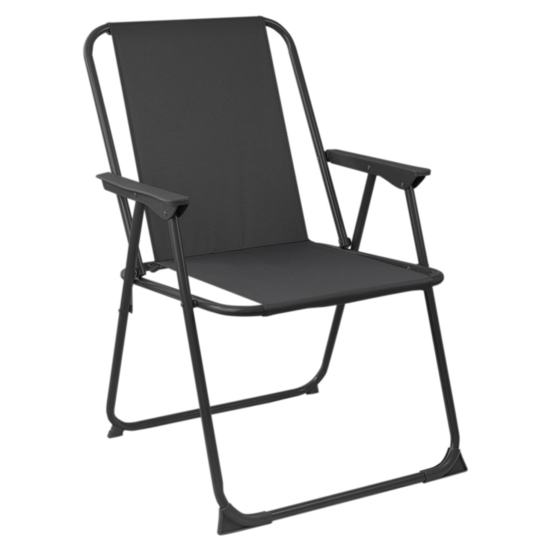 Harbour Housewares Folding Metal Beach Chair - Black