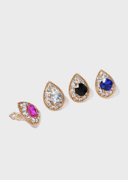 s.he nail polish A Miss On Gemstone â€“ Shop Tear Drop Clip Earrings