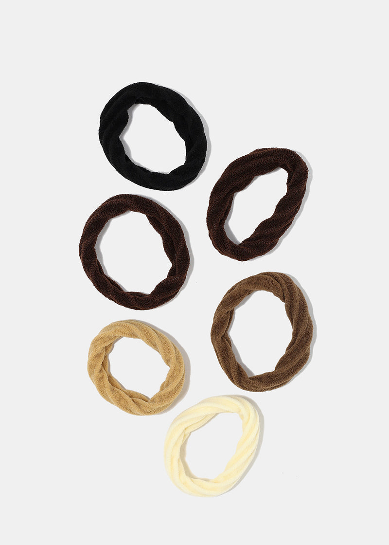 6 Pair Neutral Twist Hair Ties Shop Miss A