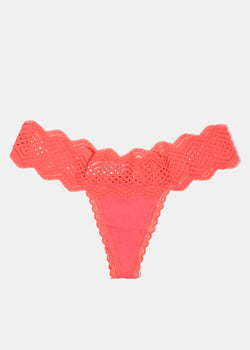 coral lace panties