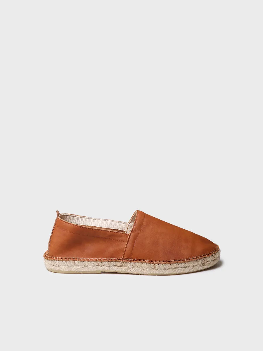 Espadrillas chiuse da uomo in pelle scamosciata con suola in iuta