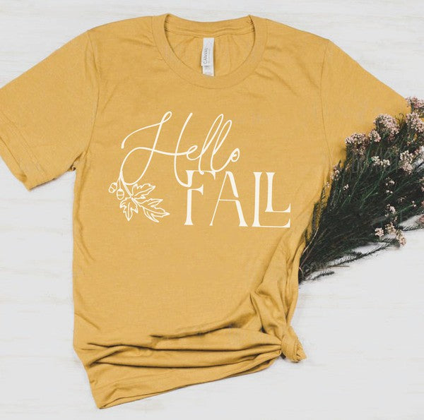 Hello Fall Leaf Tee