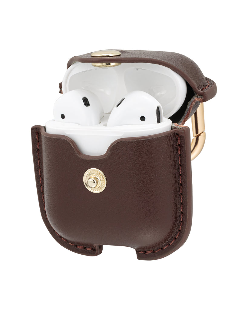 Prada AirPods Case Leather Red in Leather with Silver-tone - US