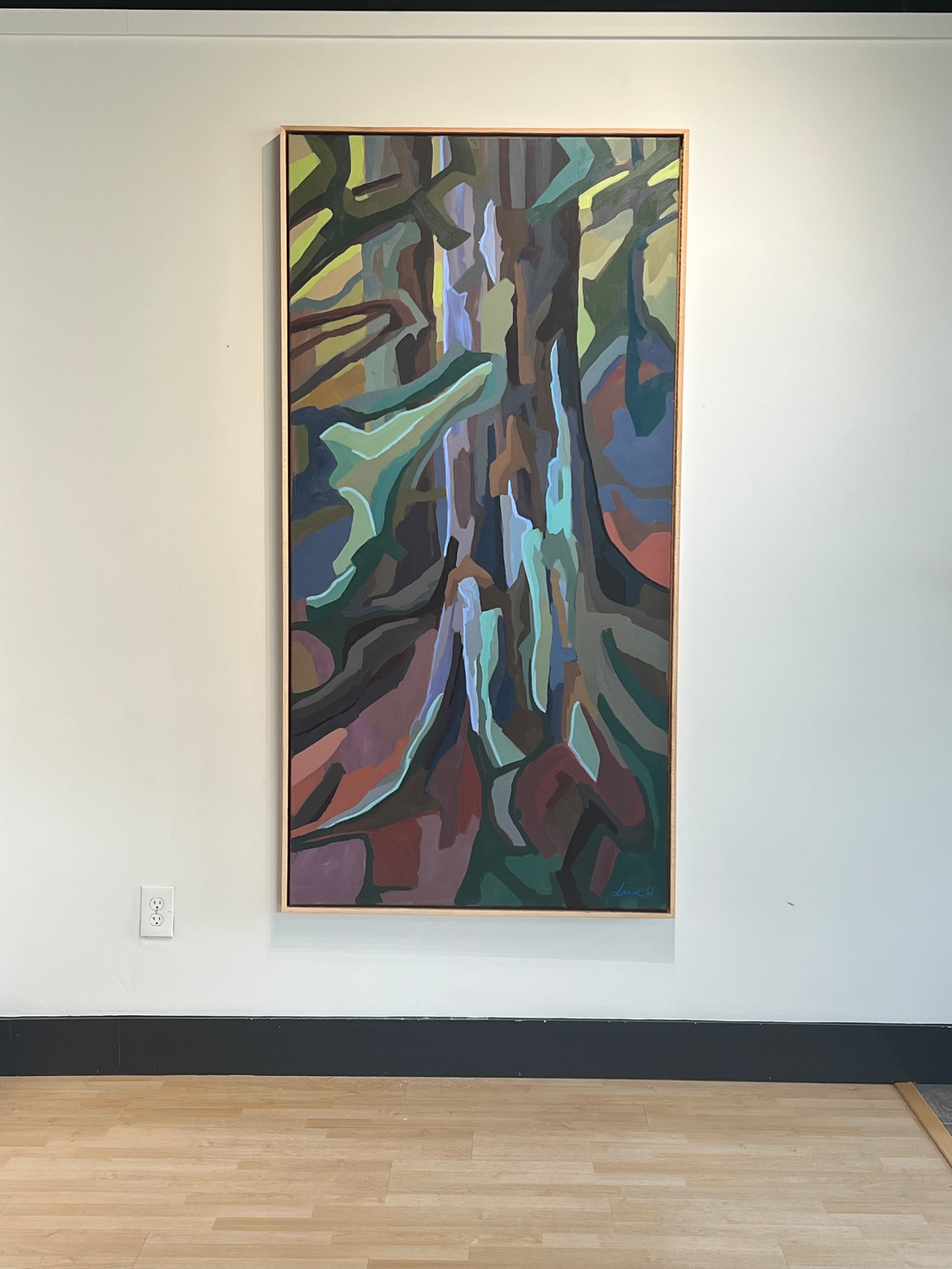 Inese Westcott | ‘Rooted’ | Acrylic and pastel on canvas