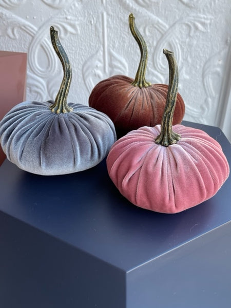 Velvet Pumpkin Decorations