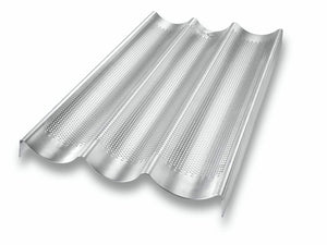French Baguette Pan - 3 Loaf - touchGOODS - Perforated Baguette Pan