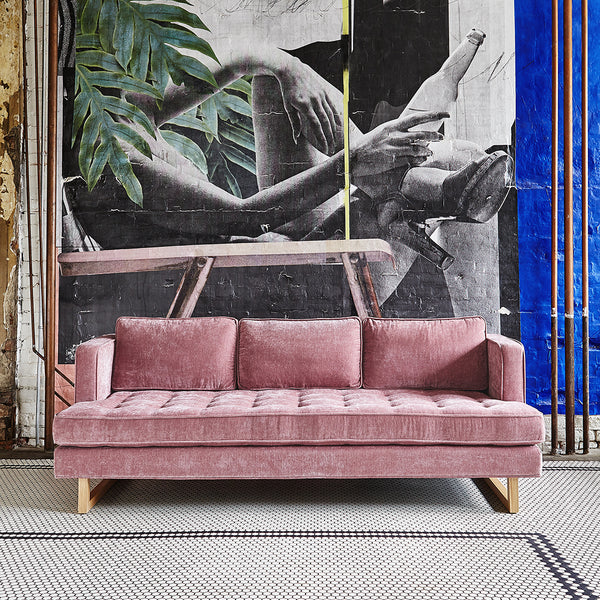 Aubrey millennial pink sofa