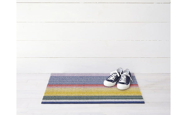 Chilewich - Bold Stripe Shag Doormat Pebble-18 x 28