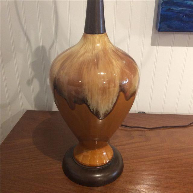 Vintage Ceramic Drip Glaze Lamp 