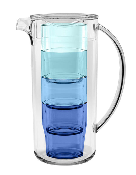 Tarhong Cordoba Clear Acrylic Pitcher with Lid, 78 oz.