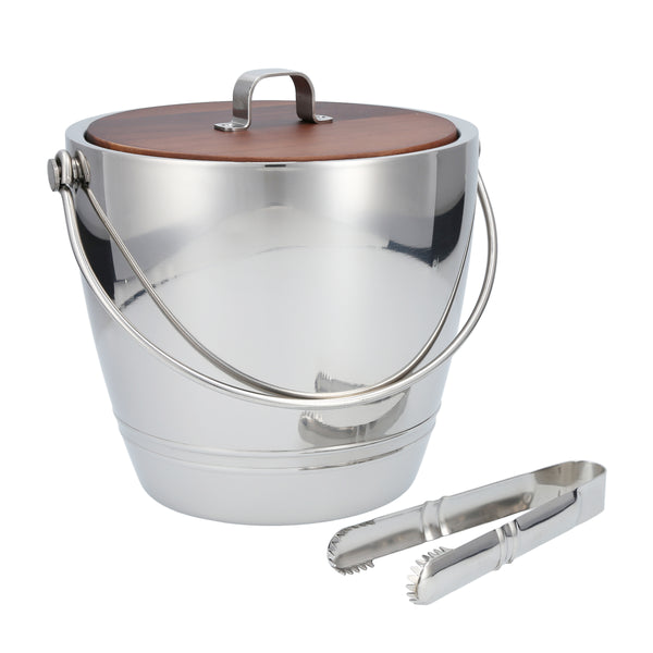 Caspari Crystal Clear Acrylic Ice Bucket & Lid - 60oz.