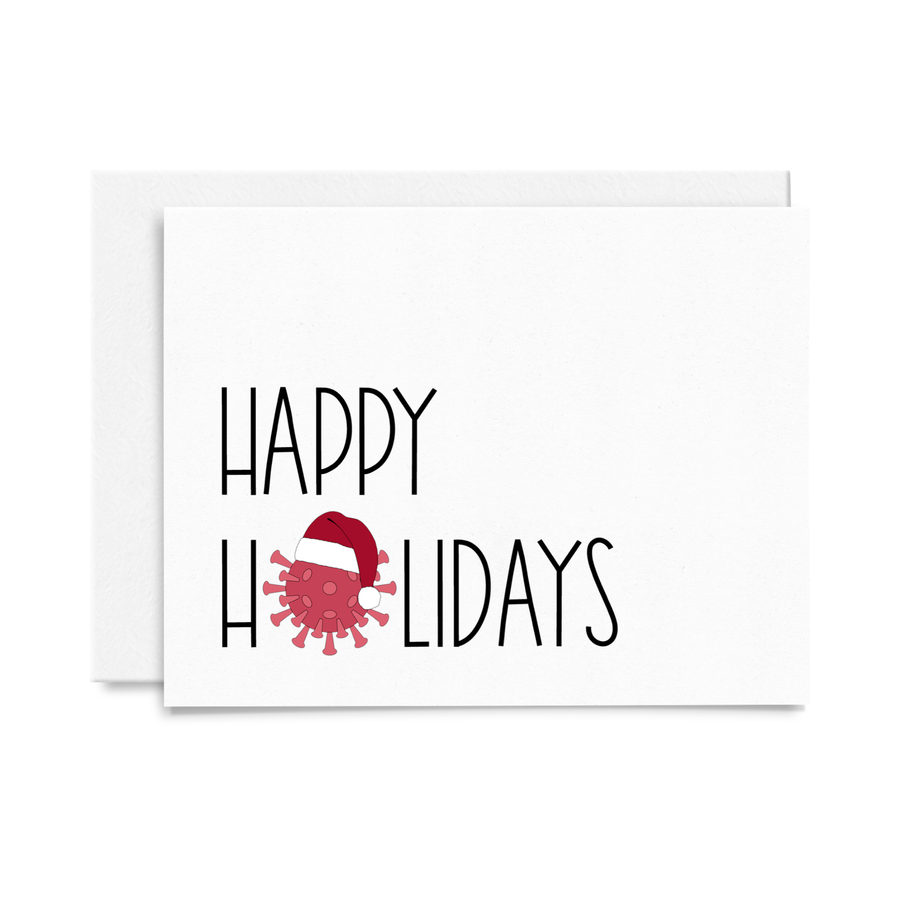 Happy Covid Holidays Card Modern Vintage Style Lighting And Home Decor